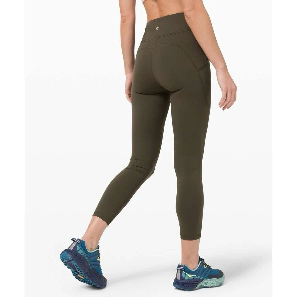 Lululemon Invigorate High Rise Tight 25” Leggings In Dark Olive Women’s Size 10